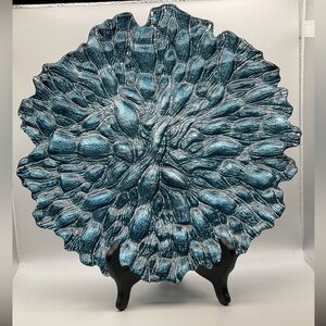 Blue Textured Decorative Plate‎